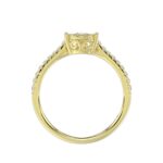 14K YELLOW GOLD 1/2CT ROUND/PEAR DIAMOND LADIES RING - Image 4