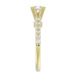 14K YELLOW GOLD 1/2CT ROUND/PRINCESS DIAMOND LADIES SEMI MOUNT RING(CENTER STONE MOUNT PRINCESS DIAMOND 1CT) - Image 6