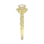 14K YELLOW GOLD 1/3CT ROUND DIAMOND LADIES SEMI MOUNT RING(CENTER STONE ROUND DIAMOND 1CT) - Image 5