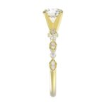 14K YELLOW GOLD 1/4CT ROUND DIAMOND LADIES SEMI MOUNT RING(CENTER STONE MOUNT ROUND DIAMOND 1CT) - Image 6