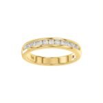 14K YELLOW GOLD 1/6CT ROUND DIAMOND LADIES BAND