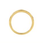 14K YELLOW GOLD 1/6CT ROUND DIAMOND LADIES BAND - Image 2