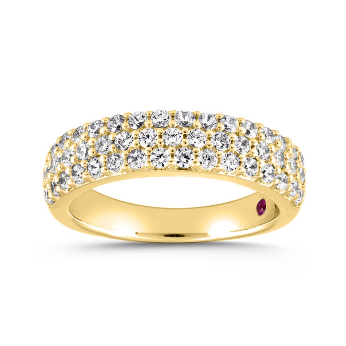 19225400_VA18641Y-14K-1201x1201.jpg 14K YELLOW GOLD 1CT ROUND DIAMOND LADIES BAND - Image 1