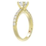 14K YELLOW GOLD 1CT ROUND DIAMOND LADIES BRIDAL SET(CENTER STONE MOUNT ROUND DIAMOND 1CT) - Image 2