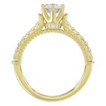 14K YELLOW GOLD 1CT ROUND DIAMOND LADIES RING(CENTER STONE ROUND DIAMOND 3/4CT) - Image 2