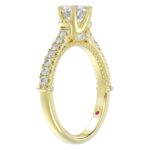 14K YELLOW GOLD 1CT ROUND DIAMOND LADIES RING(CENTER STONE ROUND DIAMOND 3/4CT) - Image 5