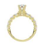 14K YELLOW GOLD 1CT ROUND DIAMOND LADIES SEMI MOUNT RING(CENTER STONE MOUNT ROUND DIAMOND 1CT) - Image 4