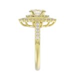14K YELLOW GOLD 3/4CT ROUND/OVAL DIAMOND LADIES SEMI MOUNT RING(CENTER STONE MOUNT OVAL DIAMOND 1CT) - Image 6