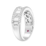 18K WHITE GOLD 1/2CT ROUND DIAMOND LADIES BAND - Image 5