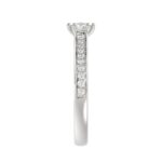 18K WHITE GOLD 1/2CT ROUND DIAMOND LADIES RING - Image 5