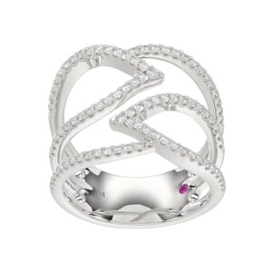 18K WHITE GOLD 1/2CT ROUND DIAMOND LADIES RING