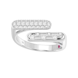 18K WHITE GOLD 1/2CT ROUND DIAMOND LADIES RING