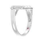 18K WHITE GOLD 1/2CT ROUND DIAMOND LADIES RING - Image 5