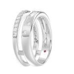 18K WHITE GOLD 1/2CT ROUND DIAMOND LADIES WRAP RING - Image 5
