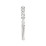 18K WHITE GOLD 1/2CT ROUND/MARQUISE DIAMOND LADIES BAND - Image 4
