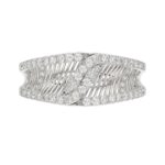 18K WHITE GOLD 1/3CT ROUND DIAMOND LADIES BAND - Image 4