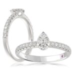 18K WHITE GOLD 1/3CT ROUND DIAMOND LADIES FASHION RING
