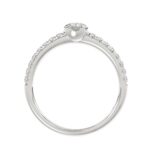 18K WHITE GOLD 1/3CT ROUND DIAMOND LADIES FASHION RING - Image 4