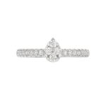 18K WHITE GOLD 1/3CT ROUND DIAMOND LADIES FASHION RING - Image 6