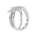 18K WHITE GOLD 1/3CT ROUND DIAMOND LADIES RING - Image 4