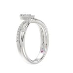 18K WHITE GOLD 1/3CT ROUND DIAMOND LADIES RING - Image 3