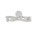 18K WHITE GOLD 1/3CT ROUND DIAMOND LADIES RING - Image 4