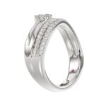 18K WHITE GOLD 1/4CT ROUND DIAMOND LADIES RING - Image 4