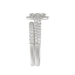 18K WHITE GOLD 1CT ROUND DIAMOND LADIES BRIDAL SET - Image 3