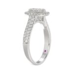18K WHITE GOLD 1CT ROUND DIAMOND LADIES BRIDAL SET - Image 5