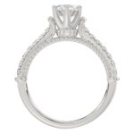 18K WHITE GOLD 1CT ROUND DIAMOND LADIES RING(CENTER STONE ROUND DIAMOND 3/4CT) - Image 2