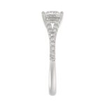 18K WHITE GOLD 1CT ROUND/PRINCESS DIAMOND LADIES RING(CENTER STONE PRINCESS DIAMOND 3/4CT) - Image 5