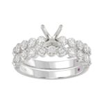 18K WHITE GOLD 2CT ROUND DIAMOND LADIES BRIDAL SET - Image 2