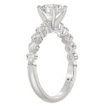 18K WHITE GOLD 2CT ROUND DIAMOND LADIES BRIDAL SET - Image 3