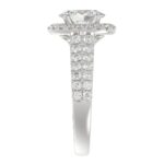 18K WHITE GOLD 3/4CT ROUND DIAMOND LADIES SEMI MOUNT RING(CENTER STONE MOUNT OVAL DIAMOND 1CT) - Image 5