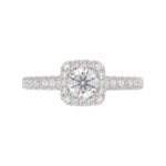 18K WHITE GOLD1 1/3CT ROUND DIAMOND LADIES BRIDAL SET(CENTER STONE ROUND DIAMOND 5/8CT) - Image 4