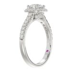 18K WHITE GOLD1 1/3CT ROUND DIAMOND LADIES BRIDAL SET(CENTER STONE ROUND DIAMOND 5/8CT) - Image 5