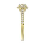 18K YELLOW GOLD 1 1/3CT ROUND DIAMOND LADIES BRIDAL SET(CENTER STONE ROUND DIAMOND 5/8CT) - Image 3