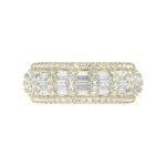 18K YELLOW GOLD 1 1/3CT ROUND/BAGUETTE DIAMOND LADIES BAND - Image 4