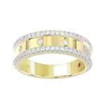 18K YELLOW GOLD 1/2CT ROUND DIAMOND LADIES BAND