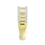 18K YELLOW GOLD 1/2CT ROUND DIAMOND LADIES BAND - Image 3