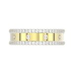 18K YELLOW GOLD 1/2CT ROUND DIAMOND LADIES BAND - Image 4