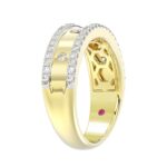 18K YELLOW GOLD 1/2CT ROUND DIAMOND LADIES BAND - Image 5