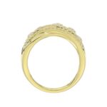 18K YELLOW GOLD 1/2CT ROUND DIAMOND LADIES FASHION RING - Image 2