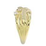18K YELLOW GOLD 1/2CT ROUND DIAMOND LADIES FASHION RING - Image 5