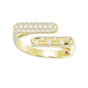 18K YELLOW GOLD 1/2CT ROUND DIAMOND LADIES RING