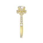 18K YELLOW GOLD 1/2CT ROUND DIAMOND LADIES SEMI MOUNT RING(CENTER STONE MOUNT ROUND DIAMOND 1CT) - Image 6