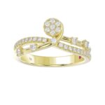 18K YELLOW GOLD 1/3CT ROUND DIAMOND LADIES RING