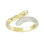 18K YELLOW GOLD 1/3CT ROUND DIAMOND LADIES RING