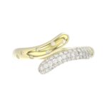 18K YELLOW GOLD 1/3CT ROUND DIAMOND LADIES RING - Image 4