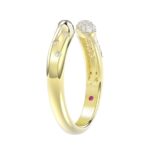 18K YELLOW GOLD 1/3CT ROUND DIAMOND LADIES RING - Image 5